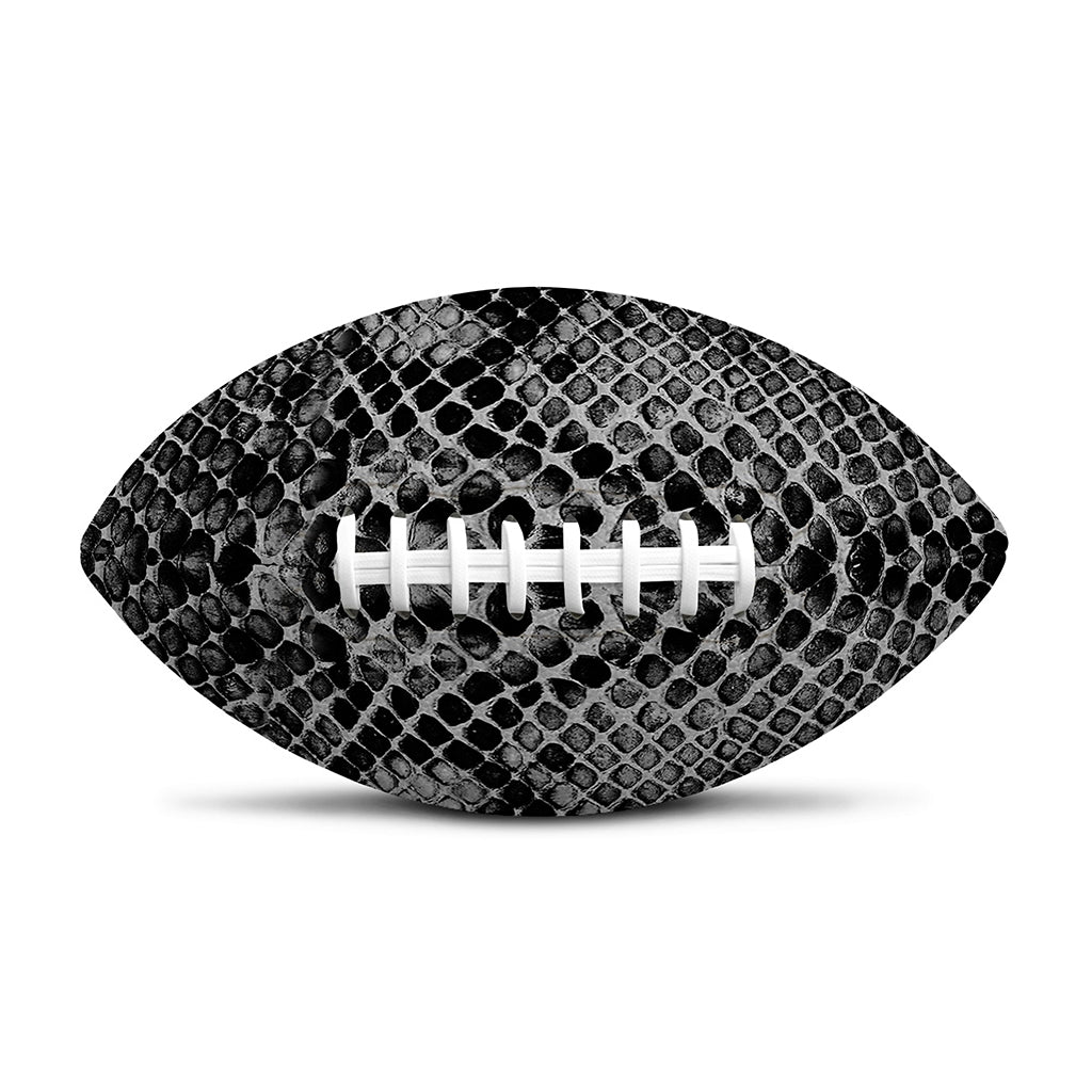 Grey And Black Snakeskin Print Rugby Ball