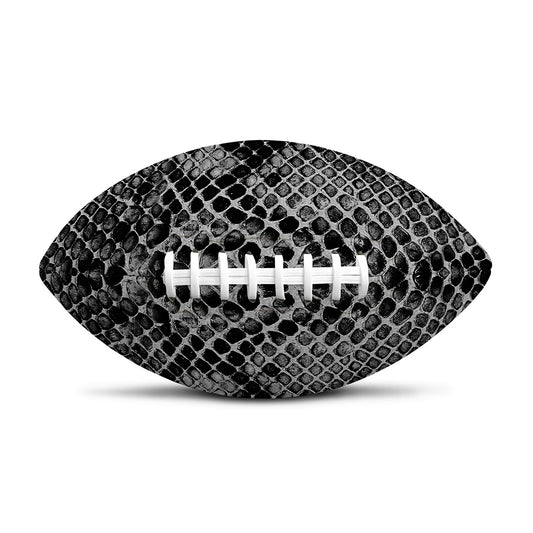 Grey And Black Snakeskin Print Rugby Ball
