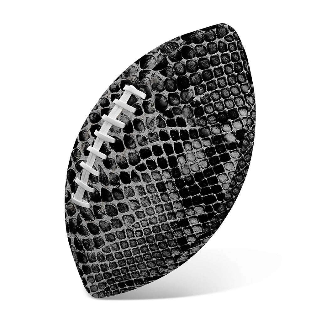 Grey And Black Snakeskin Print Rugby Ball