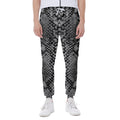 Grey And Black Snakeskin Print Joggers
