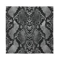 Grey And Black Snakeskin Print Silk Bandana