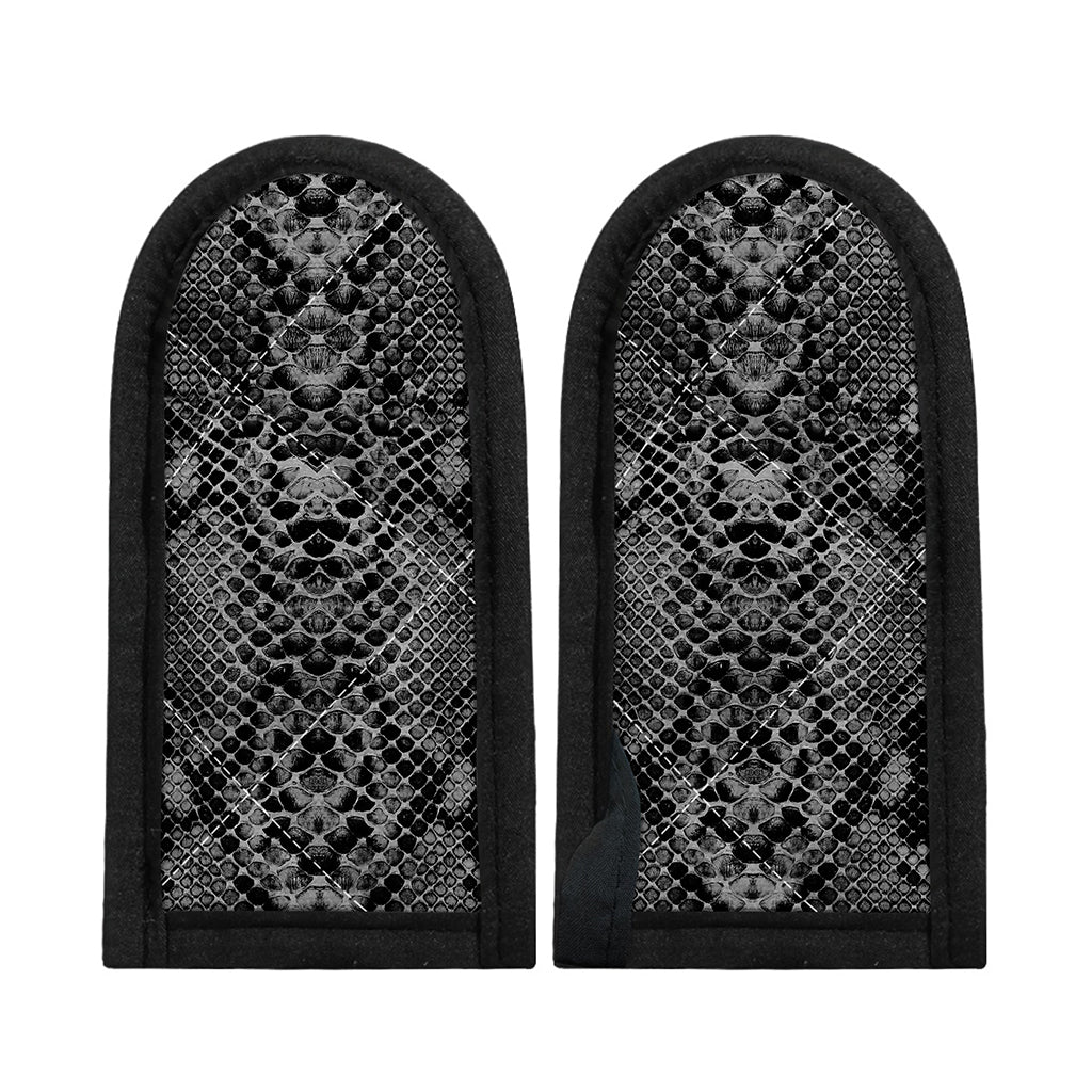 Grey And Black Snakeskin Print Skillet Handle Cover