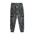 Grey And Black Snakeskin Print Sweatpants