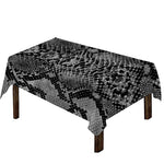 Grey And Black Snakeskin Print Tablecloth