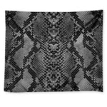 Grey And Black Snakeskin Print Tapestry
