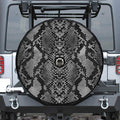 Grey And Black Snakeskin Print Tire Cover With Camera Hole