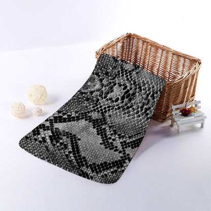 Grey And Black Snakeskin Print Towel