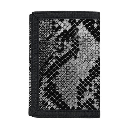 Grey And Black Snakeskin Print Trifold Wallet