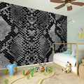 Grey And Black Snakeskin Print Wall Sticker