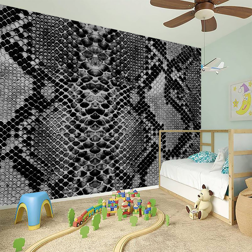 Grey And Black Snakeskin Print Wall Sticker