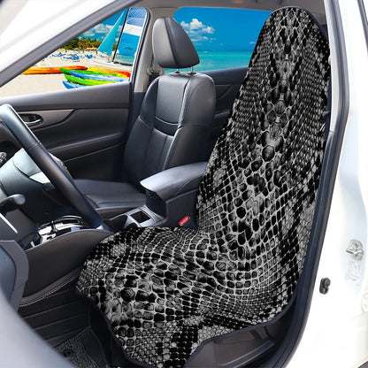 Grey And Black Snakeskin Print Waterproof Car Seat Cover