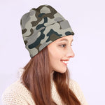 Grey And Brown Camouflage Print Beanie