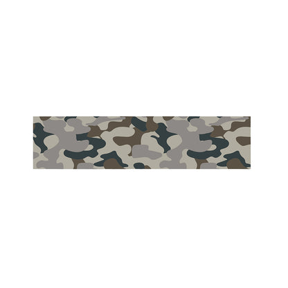 Grey And Brown Camouflage Print Bed Runner
