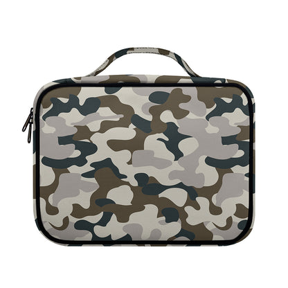 Grey And Brown Camouflage Print Briefcase Bible Bag