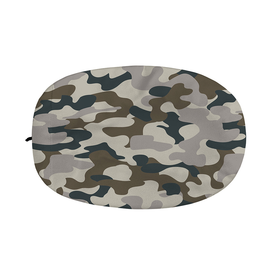 Grey And Brown Camouflage Print Car Side Mirror Covers