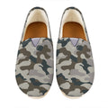 Grey And Brown Camouflage Print Casual Shoes