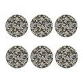 Grey And Brown Camouflage Print Coaster Set