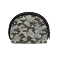 Grey And Brown Camouflage Print Coin Purse