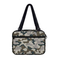 Grey And Brown Camouflage Print Double Strap Bible Bag
