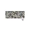 Grey And Brown Camouflage Print Extended Mouse Pad