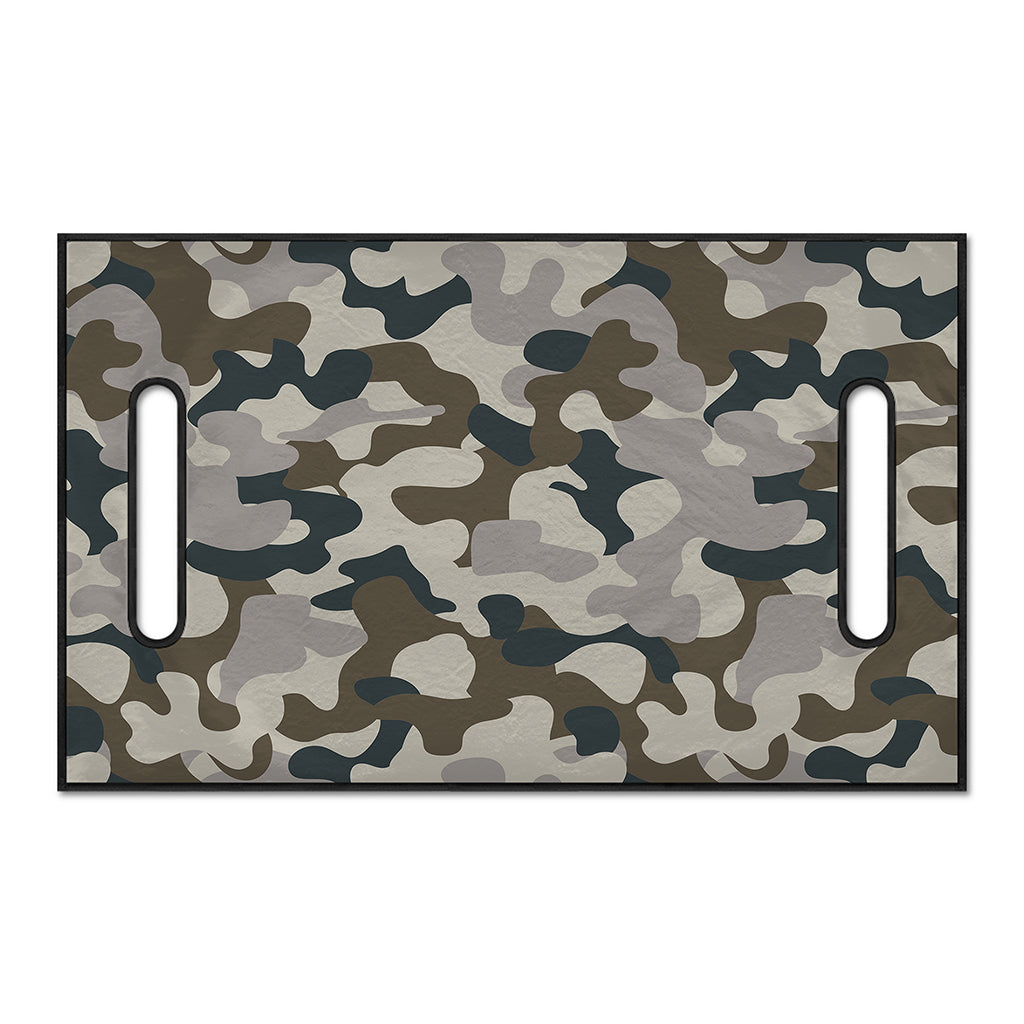 Grey And Brown Camouflage Print Golf Cart Seat Cover