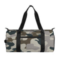 Grey And Brown Camouflage Print Gym Bag