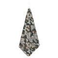 Grey And Brown Camouflage Print Hand Towel