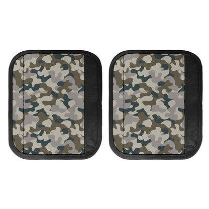 Grey And Brown Camouflage Print Handle Covers