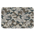 Grey And Brown Camouflage Print Indoor Door Mat