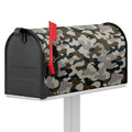 Grey And Brown Camouflage Print Mailbox Cover