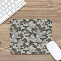 Grey And Brown Camouflage Print Mouse Pad