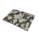 Grey And Brown Camouflage Print Pet Cooling Mat Cover