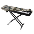 Grey And Brown Camouflage Print Piano Keyboard Cover