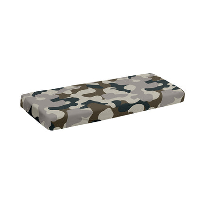 Grey And Brown Camouflage Print Piano Keyboard Cover