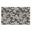 Grey And Brown Camouflage Print Polyester Doormat