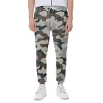 Grey And Brown Camouflage Print Scuba Joggers