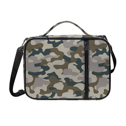 Grey And Brown Camouflage Print Shoulder Strap Bible Bag