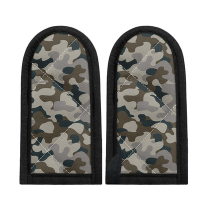 Grey And Brown Camouflage Print Skillet Handle Cover