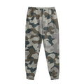 Grey And Brown Camouflage Print Sweatpants
