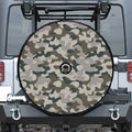 Grey And Brown Camouflage Print Tire Cover With Camera Hole