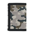 Grey And Brown Camouflage Print Trifold Wallet
