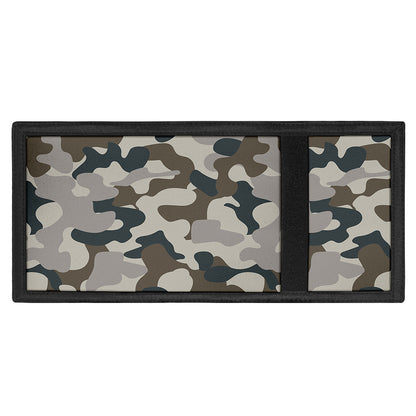 Grey And Brown Camouflage Print Trifold Wallet