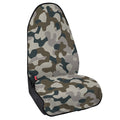 Grey And Brown Camouflage Print Waterproof Car Seat Cover