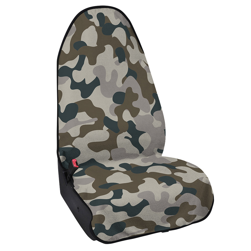 Grey And Brown Camouflage Print Waterproof Car Seat Cover