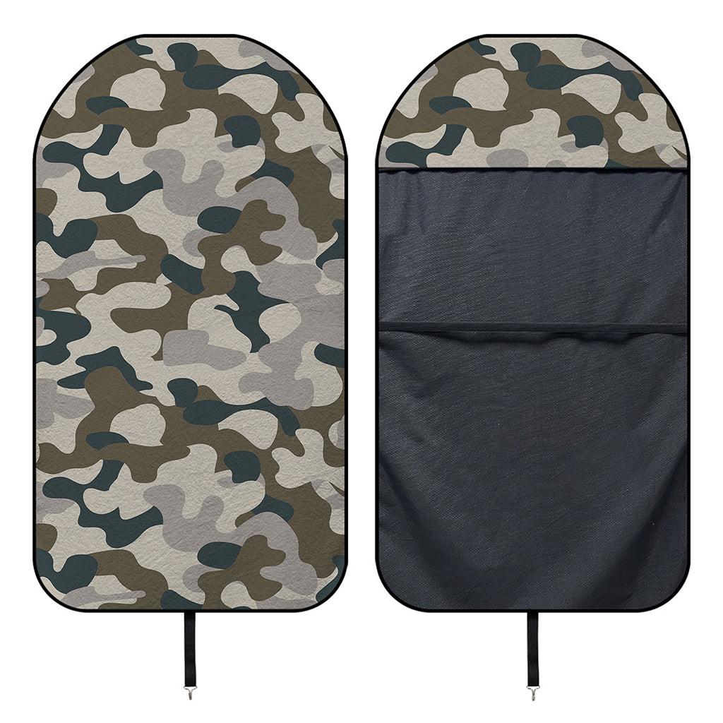 Grey And Brown Camouflage Print Waterproof Car Seat Cover