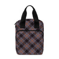 Grey And Orange Plaid Pattern Print Bible Tote Bag
