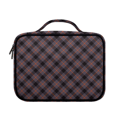 Grey And Orange Plaid Pattern Print Briefcase Bible Bag
