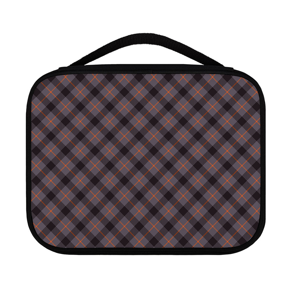 Grey And Orange Plaid Pattern Print Classic Bible Case