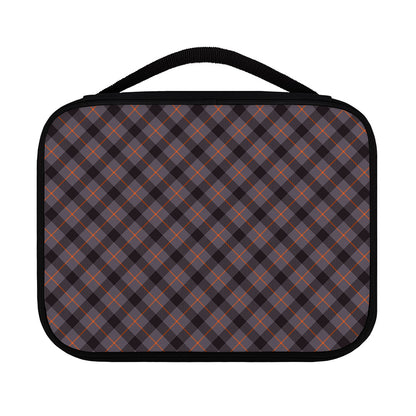 Grey And Orange Plaid Pattern Print Classic Bible Case