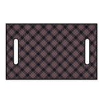 Grey And Orange Plaid Pattern Print Golf Cart Seat Cover